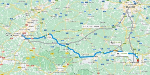 taxi lille charleroi